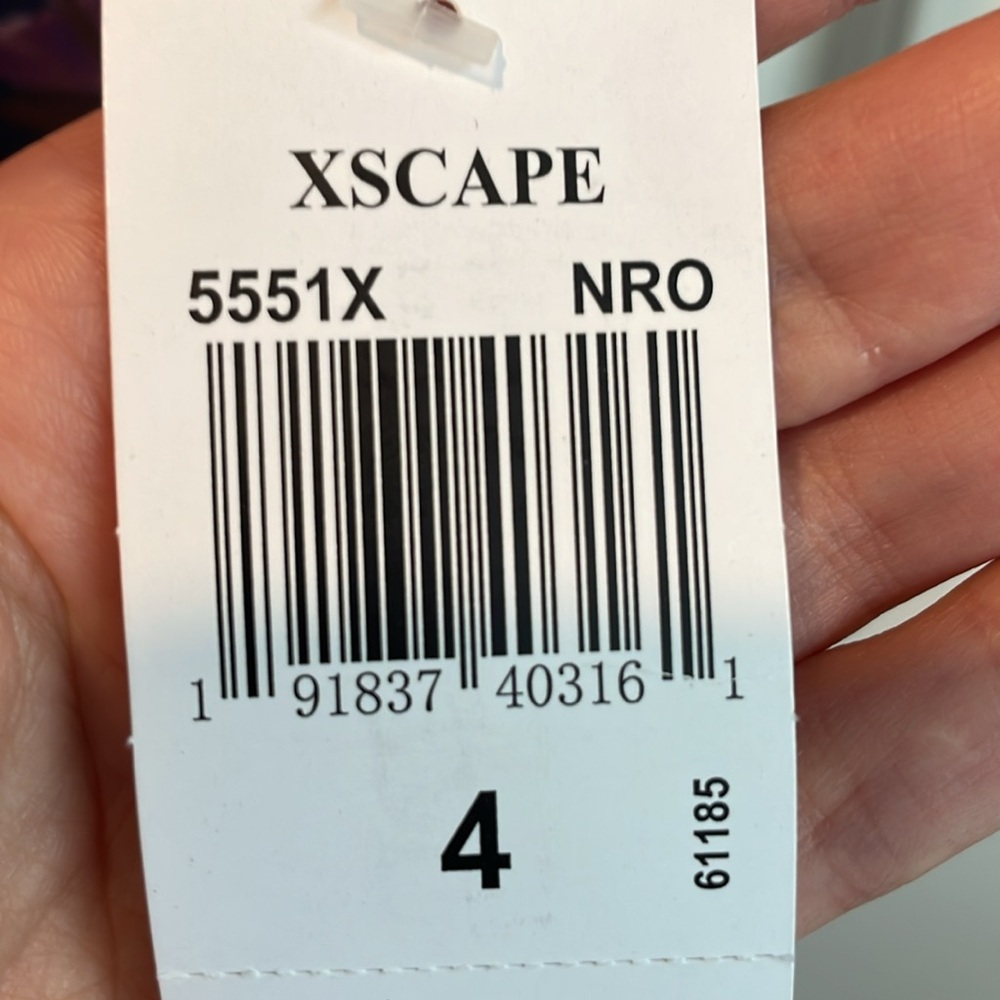 Xscape floral chiffon with slit floor length dress NWT size 4 - Picture 4 of 7